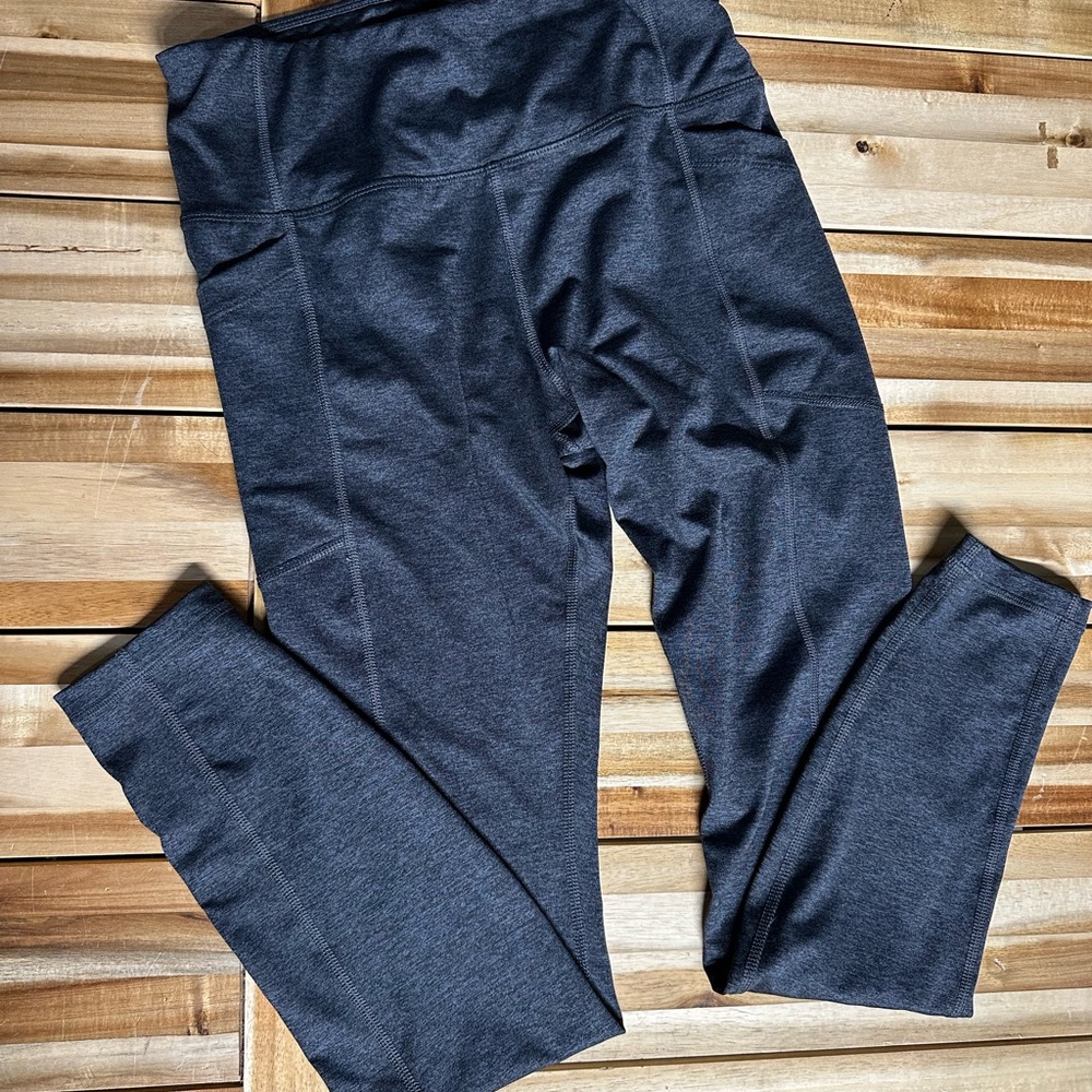 Heather Dark Gray/Charcoal High-Waist Leggings
